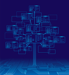 Binary Code Tree vector image