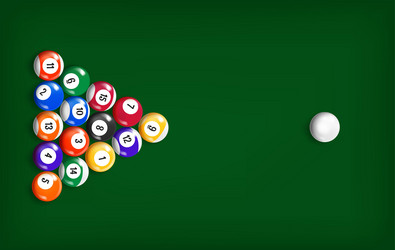 Colorful Billiard Balls 3D Vector Image