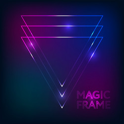 magic frame gradient abstract lights lines text vector image
