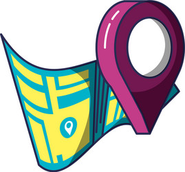 pin pointer location with map guide vector image