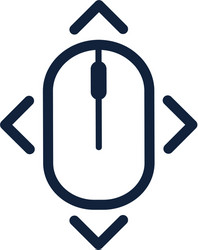 scroll down up computer mouse icon symbol flat vector