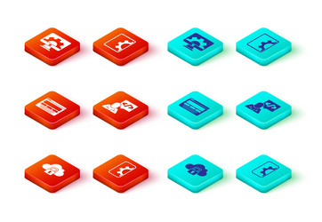 Set cloud computing lock web development ui vector