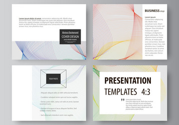 set of business templates for presentation slides vector image