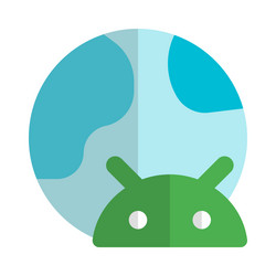 using an android phone for global internet vector image