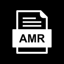 amr file document icon vector