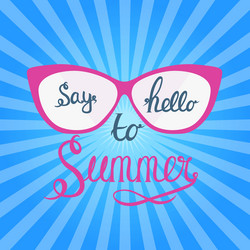 Say hello to summer natural background vector