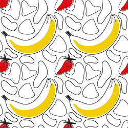 seamless linear pattern with banana vector image