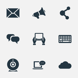 set of simple user icons vector image