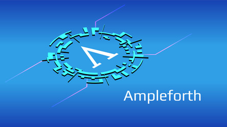 Ampleforth ampl isometric token symbol vector