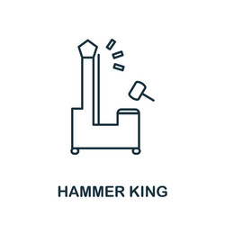 hammer king icon simple element from amusement vector image