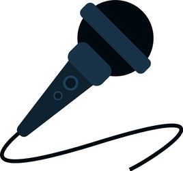 Modern microphone with cord icon image vector