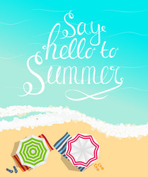 Say hello to summer natural background vector