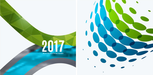 set of abstract rounded design elements vector image