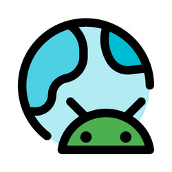 using an android phone for global internet vector image