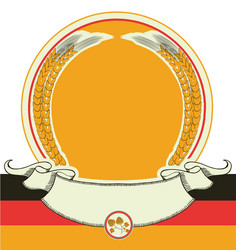 beer label with german flag oktoberfest symbol vector