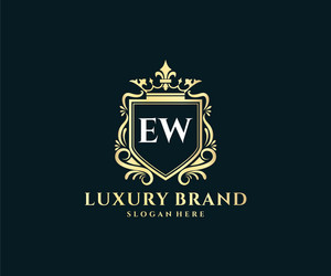 Elegant Gold Initial Monogram Vector Image