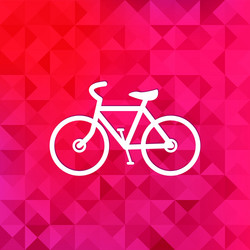 hipster retro bicycle icontriangle background vector