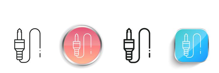 jack icon thin linear regular and button style vector image