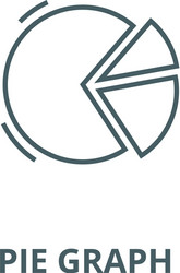 pie graph line icon linear concept vector image