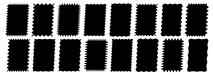 cloudy wave curve edge borders set vector image
