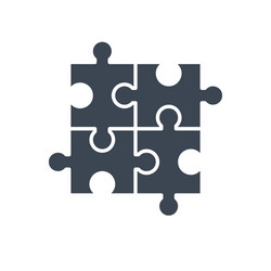 Puzzle circle jigsaw game figure icon Royalty Free Vector