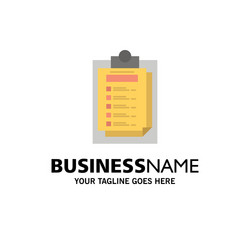 Card presentation report file business logo vector