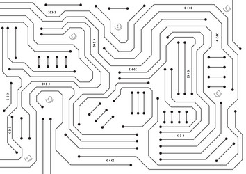 circuit technology background with hi-tech vector image