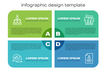 set line hand like hierarchy organogram chart vector image