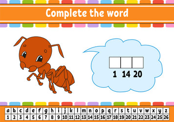 complete words cipher code learning vector image