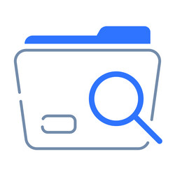 Find folder empty state single isolated icon vector