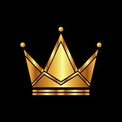 Golden crown logo abstract design Royalty Free Vector Image