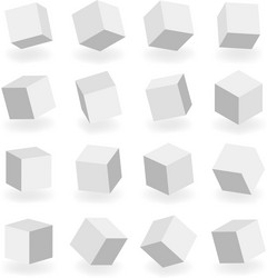 isolated 3d modeling square blocks isometric vector image