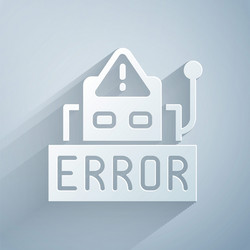 paper cut error in the operation program vector image