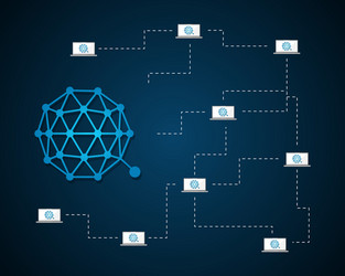 qtum blockchain bitcoin background design vector image