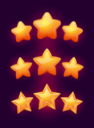 Stars for games ui game design vector