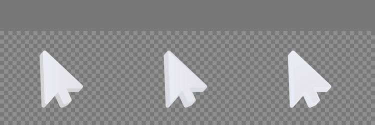 digital mouse cursor icons on transparent grid vector image