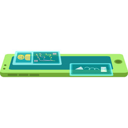 mobile interface development icon ui and ux vector image