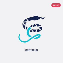 two color crotalus icon from desert concept vector image