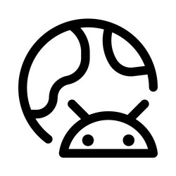using an android phone for global internet vector image