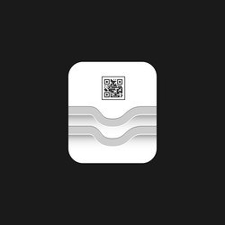 barcode qr label with abstract white texture vector