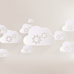 cloud application settings web icon vector image