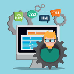 developer web responsive design vector image