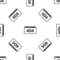 grey line page with a 404 error icon isolated vector image