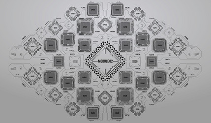 modern background with futuristic user interface vector image