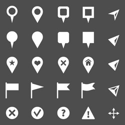 set gps icons map markers and pointers vector image
