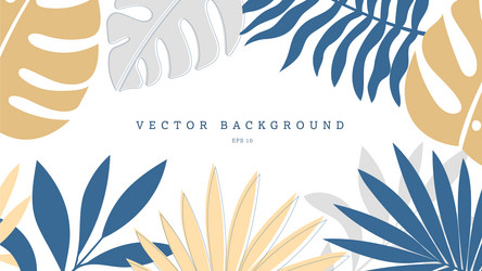 Tropical Palm Leaf Background vector image