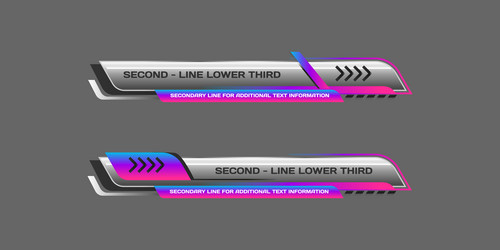 abstract modern lower third broadcasting banner vector image