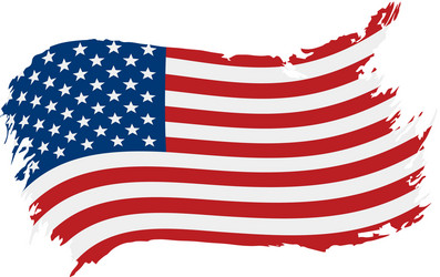 American Flag Grunge Vector Image