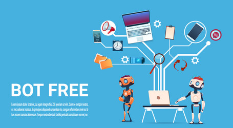 chat bot free robot virtual assistance of website vector image
