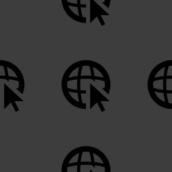 globe web icon flat design seamless pattern vector image